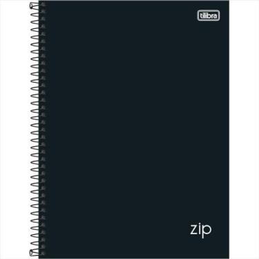 Imagem de Caderno Tilibra college 10M zip preto 160 folhas