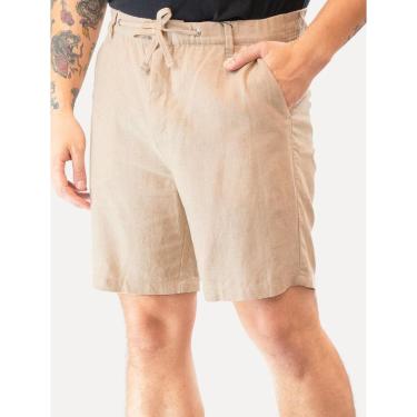 Imagem de Bermuda Calvin Klein Jeans Masculina Cadarço Linen RE Issue Cáqui-Masculino