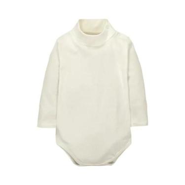 Imagem de Macacão De Algodão De Manga Longa Para Bebês Meninas, Cor Sólida, Conf