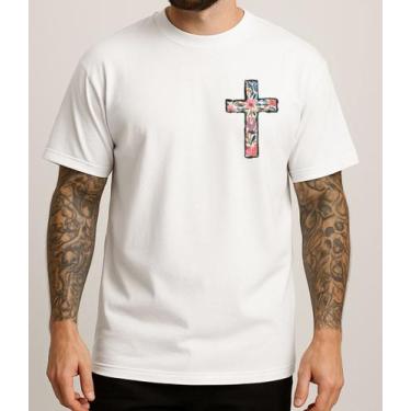 Imagem de Camiseta Masculina 100 Algodão Premium Estampa Localizada Minimalista 