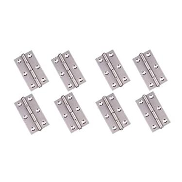 Imagem de 8 peças dobradiças de porta de aço inoxidável, dobradiças hidráulicas silenciosas, equipadas com parafusos, 5 cm 6,3 cm 7,6 cm três opções de tamanho dobradiças (cor: 7,6 cm)