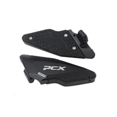 Imagem de Anti-derrapante Apoio para os pés do passageiro traseiro, para pcx160 pcx125 pcx 125 160 2018-2021, pedal de scooter, placa passos(Preto)