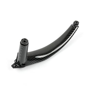 Imagem de Interior De Fibra De Carbono Esquerda Direita Maçaneta Da Porta Dentro Da Capa Painel Guarnição Substituição Compatível Com Bmw X5 X6 E70 E71 E72 2007-2013(Carbon-right)