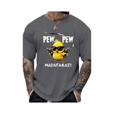 Imagem de Camiseta De Algodão Masculina plus Size Para O Verão Com Estampa De Pá