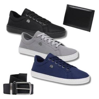 Imagem de Kit Leve Mais po Menos 3 Tênis Masculino + Cinto + Carteira - Bless Ac