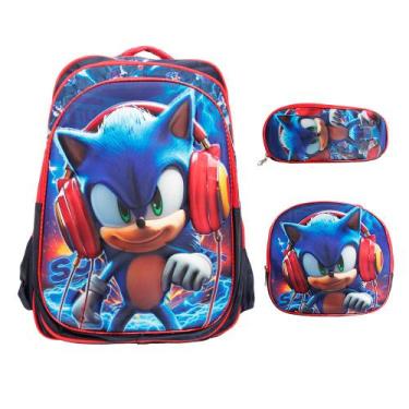 Imagem de Kit Mochila Infantil Escolar Masculina Desenho Super Herói - Plike