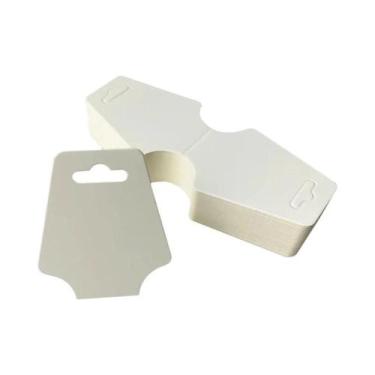 Imagem de 50 Cartões Dobráveis De Papel Kraft Para Exibição De Joias DIY: Colare