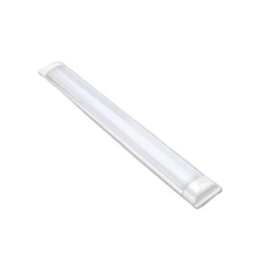 Imagem de Luminária Tubular Linear Led Sobrepor Slim Calha Bivolt Econômico Bran