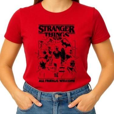 Imagem de Camiseta Camisa Adulto Feminina Masculina Algodão Série Stranger Thing