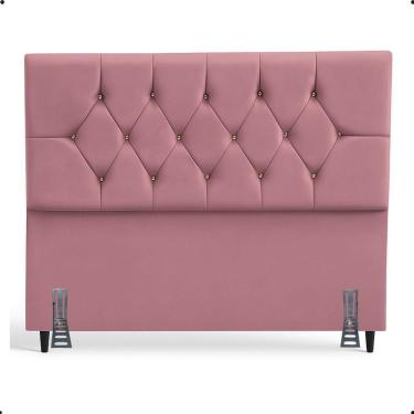 Imagem de Cabeceira Para Cama Box King 195 Cm Brenda Com Frame Suede Rose