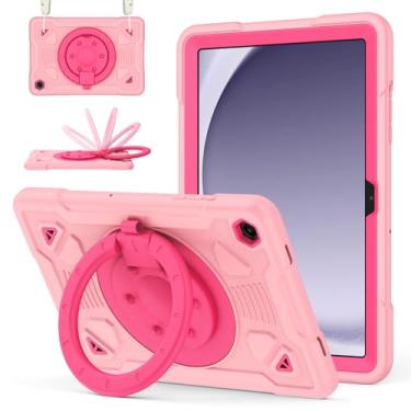 Imagem de DreamerX Capa infantil para Samsung Galaxy Tab A11+ Plus 2025 / A9+ Plus 11 polegadas 2023 com alça, capa fofa resistente à prova de choque para Galaxy Tab A11 Plus/A9 Plus com alça giratória 360 para