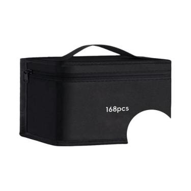 Imagem de Bolsa De Armazenamento Para Canetas Marcadoras Em Lona Preta De Grande