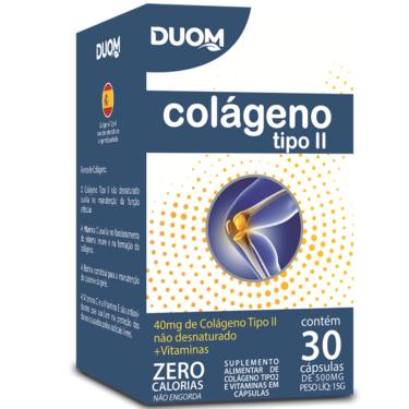 Imagem de COLÁGENO NÃO DESNATURADO TIPO 2 40MG VITAMINAS 30 CAPS DUOM