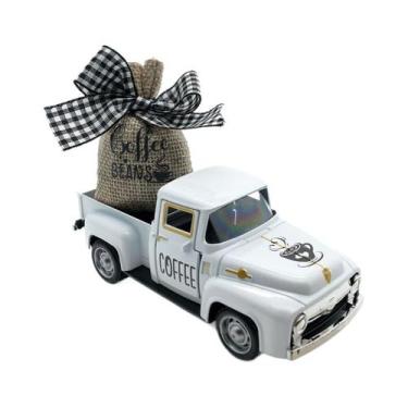 Imagem de Caminhonete retrô Alloy Model 12,5 cm com decoração de saco de café - 