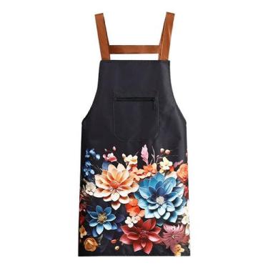 Imagem de Avental impermeável com estampa floral 3D para mulheres - Yiweisai