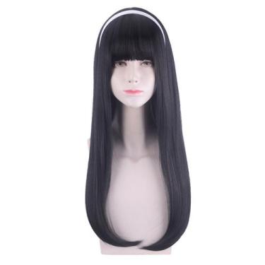 Imagem de Peruca Cosplay Identity Anime Dream Witch preta 75cm - taiyuanketanmao