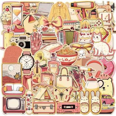 Imagem de Adesivos decorativos vintage, 50 peças, retrô, Paris, equipamento, art