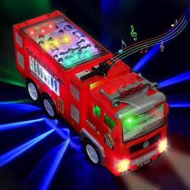 Imagem de Caminhão de bombeiros Toy 4d Lighted - Caminhão elétrico de - Gloome S