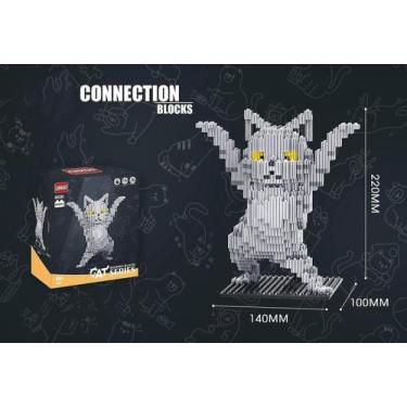 Imagem de Blocos de construção  Conexão 3D  Coleção DIY Animal Cat - Booster