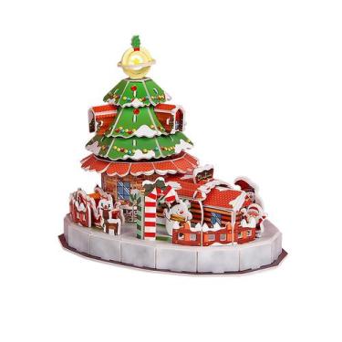 Imagem de Puzzle Toy Christmas Playground Paper DIY para crianças de 3 anos ou m
