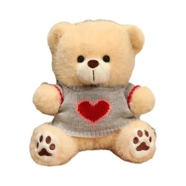 Imagem de Urso De Pelúcia Com Suéter De Coração De 20cm Para Meninos E Meninas, 