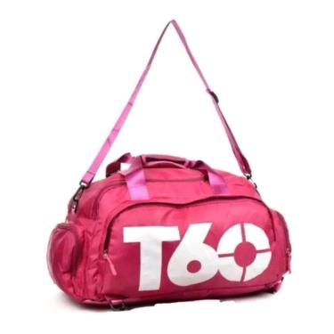 Imagem de Bolsa Academia Fitness Mala De Viagem Mochila Transversal Treino Rosa