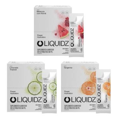 Imagem de LIQUIDZ® - Eletrólitos Zero Açúcares - 3 Sabores - Kit 3 Caixas - 42 sachês-Unissex