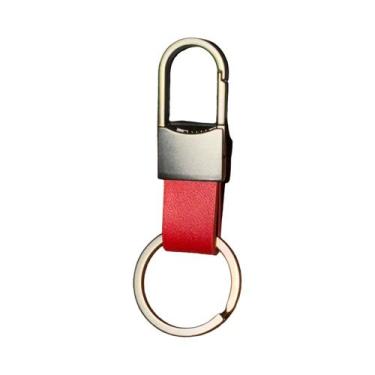 Imagem de Chaveiro De Couro Unissex Com Pingente De Metal Para Bolsa E Carro, Ac