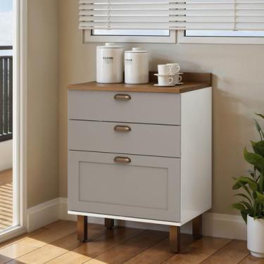 Imagem de Armário de Cozinha Modulada Balcão Cooktop 60cm com Tampo 3 gavetas 15