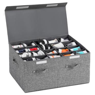 Imagem de A caixa de armazenamento de sapatos serve para 20 pares, caixas organi