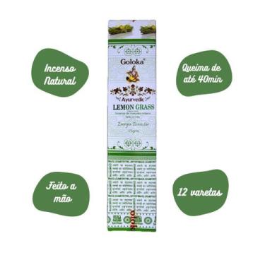 Imagem de Incenso Massala Goloka - Ayurvedic Lemon Grass (Capim Limão)