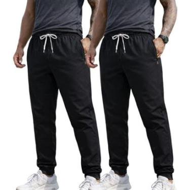 Imagem de Kit 2 Calças Masculina Dry Esportiva Treino Academia Com Bolsos-Masculino