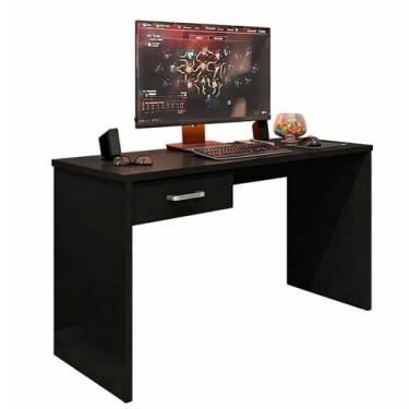 Imagem de Mesa Gamer Compacta com 1 Gaveta para Escritório DRX-9000 Preto - Móve
