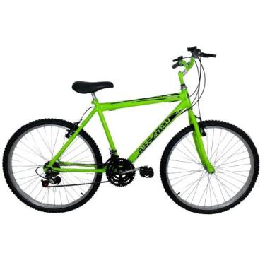 Imagem de Bicicleta Passeio 18 Marchas Aro 26 Masculina Verde Neon - BIKE STILO