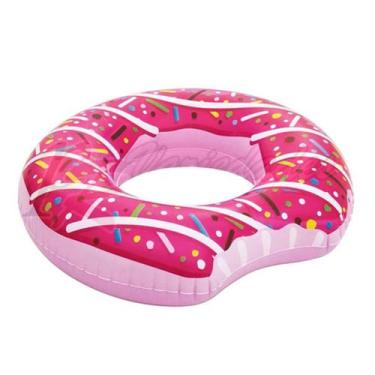 Imagem de Boia Redonda Inflavel Donut Rosa Para Piscina E Praia - MOR