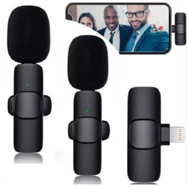 Imagem de Microfones Wireless Microphone Sem fios Lapela Duplo Dinâmico Conector
