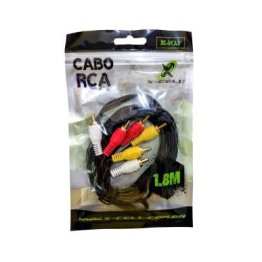 Imagem de Cabo RCA X-Cell XC-RCA3 Coaxial DVD TV Blu-ray 1,8m