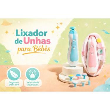 Imagem de Lixa de Unha Elétrico Aparador Cortador Para Bebê Infantil Com Estojo 