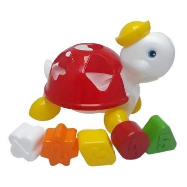 Imagem de Tartaruga Marujo Brinquedo Educativo com Formas Geometricas - Monte Lí
