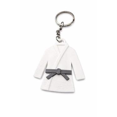 Imagem de Chaveiro kimono jiu jitsu faixa preta impressão 3d bjj artes marciais 