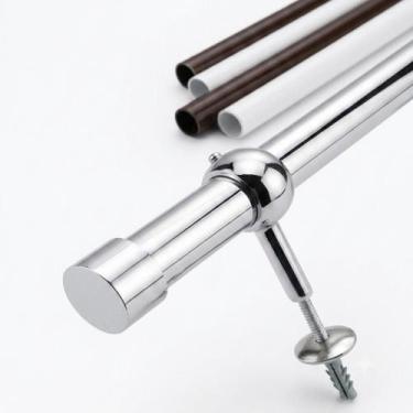 Imagem de Kit varão completo 28mm alumínio super resistente p/ cortinas de ilhós