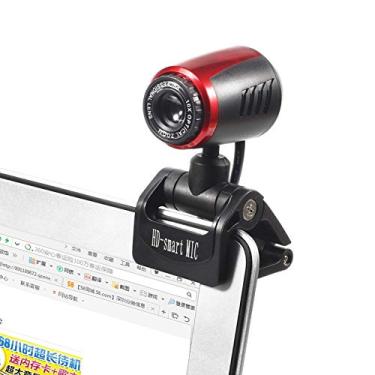 Imagem de SevenDwarf Webcams HD USB Plug and Play Microfone embutido Webcam Rotação de 360 graus no notebook, computadores de mesa para Skype Live Class Conference Câmera de vídeo Desktop Laptop Webcams