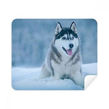 Imagem de Pano de limpeza de imagem Dog Animal Snow Husky 2 peças de tecido de camurça
