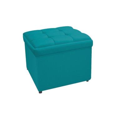 Imagem de Calçadeira Copenhague 90cm Solteiro Suede Turquesa Adj Decor