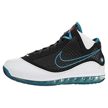Imagem de Nike Lebron VII QS (tapete vermelho), White / Black-glass Blue, 7.5 Women/6 Men