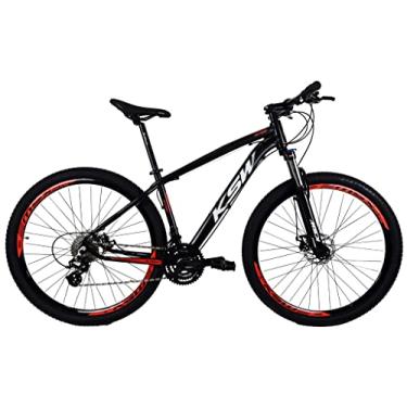 Imagem de Bicicleta Aro 29 KSW 24v Freio Hidraulico Câmbios Shimano Altus Suspensão C/Trava - Preto/Vermelho 21