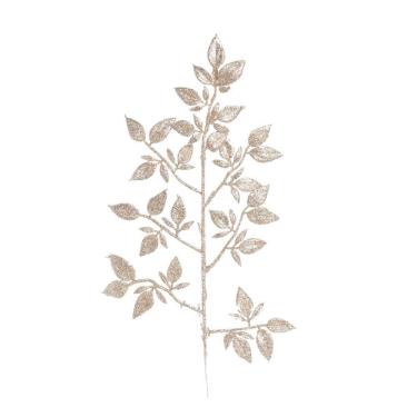 Imagem de Galho Natalino C/folhas Nud/glitt 1un 40x12x1cm 1922831