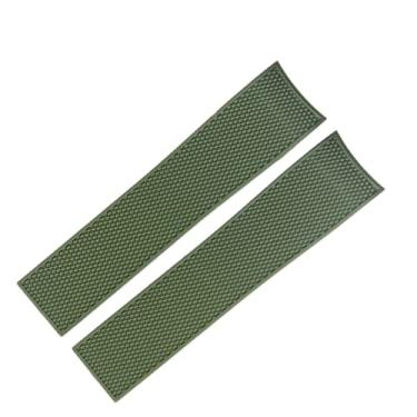 Imagem de CZKE Pulseiras de borracha para longines CONQUEST HYDROCONQUEST L3 21mm pulseira à prova d'água relógio acessório pulseira de silicone com logotipo (cor: pulseira verde, tamanho: 21mm)