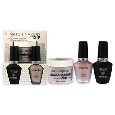 Imagem de Match Makers Plus Dip – Take Your Breath Away by Cuccio para mulheres – 3 unidades de sistema de imersão em pó profissional de 45 g, esmalte de gel de 12,5 g, cor de esmalte de unhas de 12 g