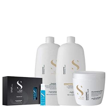 Imagem de Kit Tratamento Ampolas Alfaparf Semi Di Lino Diamond